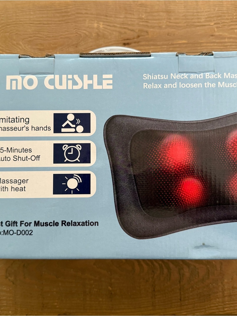 Mo Cuishle Black Shiatsu Neck and Back Massager with Heat